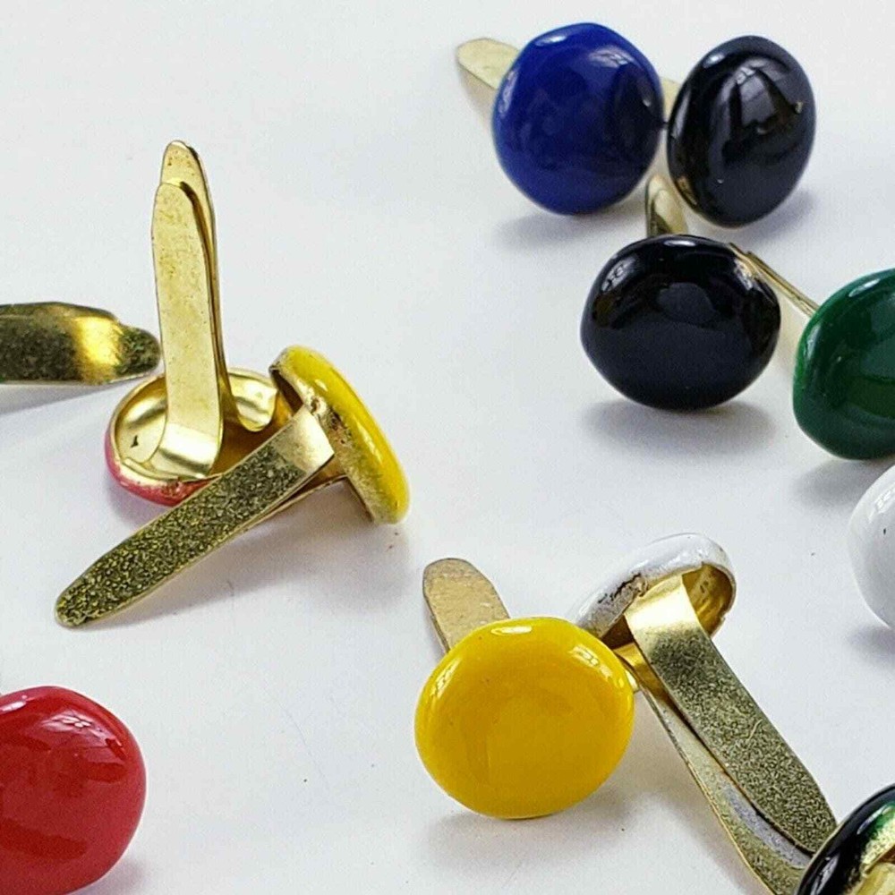 20 Round Brads Primary Colors Scrapbooking Crafts Paper Art Handmade Cards