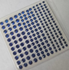 CraftbuddyUS 172pcs x Mixed (3,4,5mm)ROYAL BLUE Self Adh Rhinestone Gems,DIY Cra
