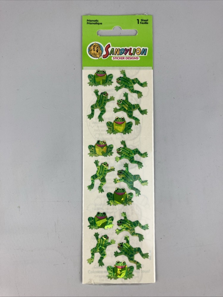 SANDYLION Stickers Prismatic/Shiny Frogs New Sealed Vintage PPM67