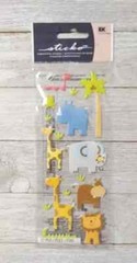 elephant jungle fun stickers EK success puffy giraffe 17pc