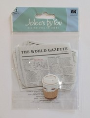 VERY RARE Jolee’s Newspaper & Coffee Scrapbooking Sticker
