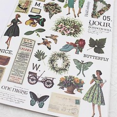 Vintage Scrapbooking Sticker Book for Adults – 800+ Washi Journaling Stickers Ep