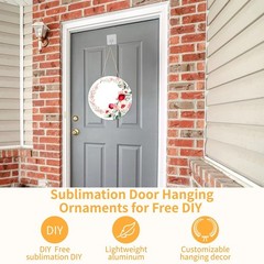 4 Pack Aluminum Sublimation Hanging Disc Signs, 10 Inch Unfinished Blank Deco…