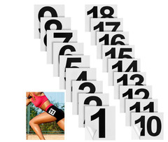 Jexine 450 Pcs 1-18 Athletes Hip Numbers 25 Set Each in Sequence 1 thru 18 Tr…