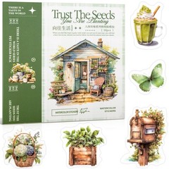 Beautiful Garden Theme Sticker Scrapbooking Supplies for Junk Journal, 50 She…
