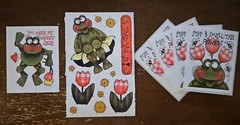 Provo Craft Scrapbooking Stickers, Prove Craft frogs, flowers and bees stickers