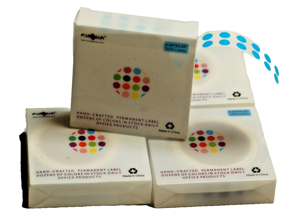 4000 pcs 1/4″Sky Blue Dot Stickers Round Labels Dispenser Packs 0.25 x 0.25 inch