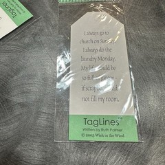 Scrapbook Tags 2pc – 2003- Religious Themed – NOS