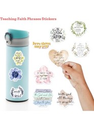 Inspirational Jesus Christian Stickers – 50Pcs Bible Verse Phrase Multicolor