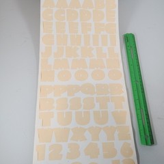 Vintage Deja Views Cream Numbers & Letters Sticker Roll Lot of 17 Sheets – READ
