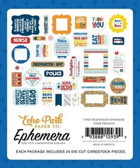 Echo Park Paper FIRST RESPONDER Ephemera Pieces~CUTE~Quick Ship!