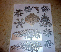 Christmas Holiday Design Set of Metal Die Cuts- Filigree- Crafting