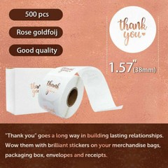 500Pcs 1/1.5″ Thank You Stickers Thank You For Supporting Small Business Labels