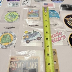 Vintage Sticker Decal Lot Rare Weiner Dog NY Boston Groovy Tiger NY Boston NH