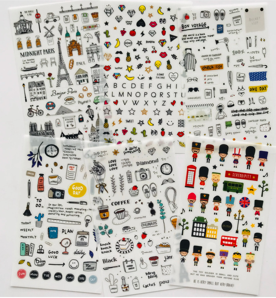 6 Sheet London Pairs Travel Journal Diary Scenic Spots Stickers – Ships from CA