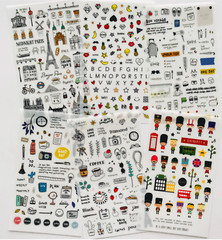 6 Sheet London Pairs Travel Journal Diary Scenic Spots Stickers – Ships from CA