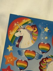 Vintage Rainbow Unicorn Sticker Sheets Lot NOS 80s Bright Colorful Y2k Retro