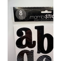 me & my BIG ideas mambiSTICKS Black Glitter Alphabet Stickers 8 Sheets STL-14