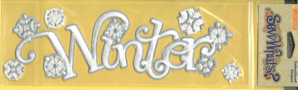 Winter Snow Snowflakes Cold Season Sticko Sew Whats Embroidery Title Stickers