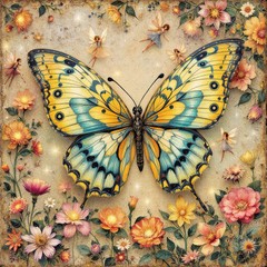 Butterfly Decoupage Rice Paper Ornament-Wood Art Scrapbooking A4 1 Sheet