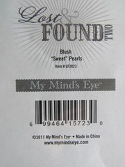 My Mind’s Eye “Blush Sweet Pearls” Pearl Swirl – Lost & Found 2 – Scrapbooking