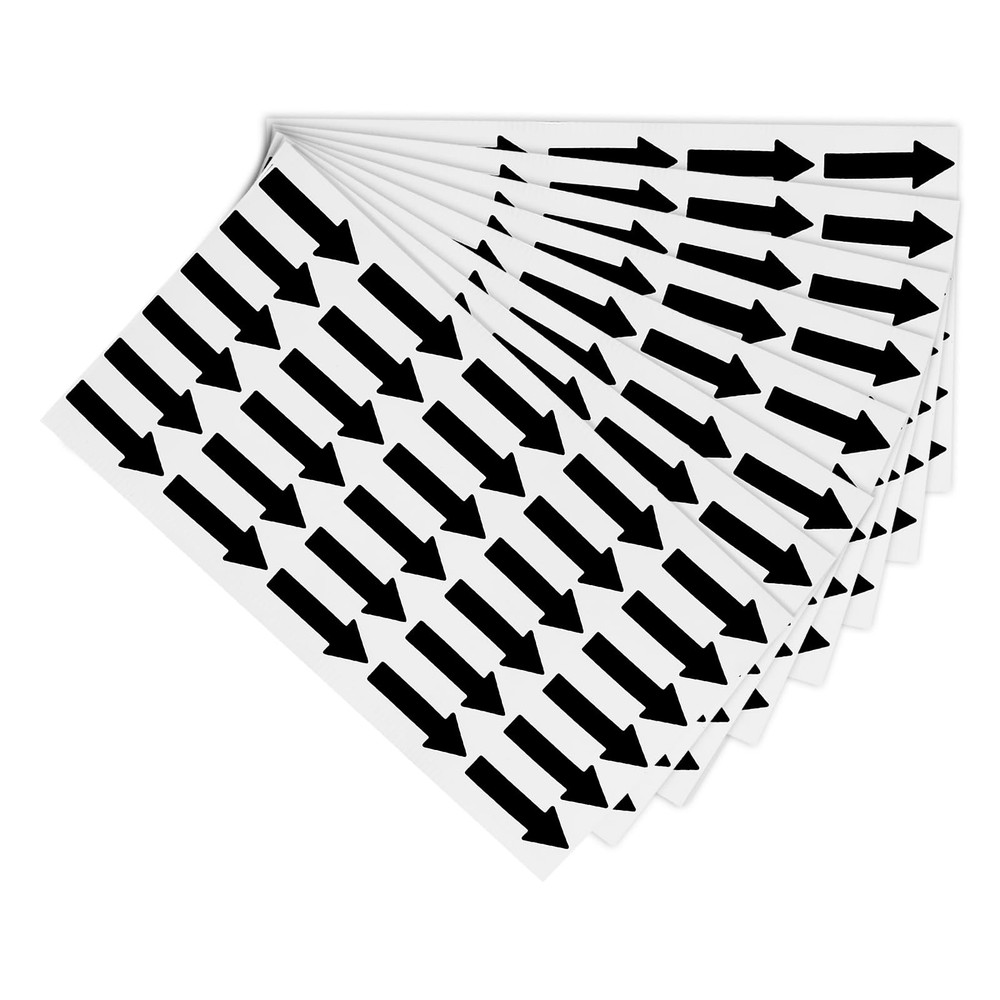 Small Arrow Sticker Label 1.2×0.5, 450 Pcs Adhesive Color Coding Sign Decal f…