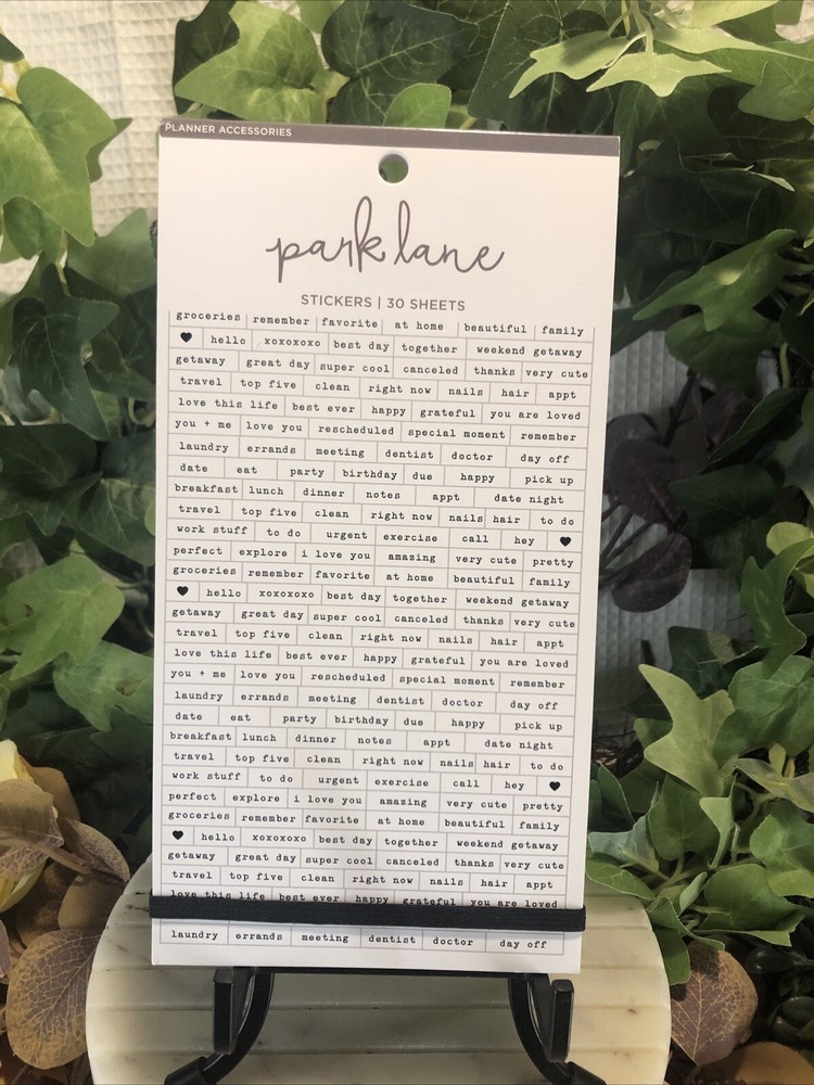 Park Lane Planner Accessories/Scrapbooking. 30 Sheets.