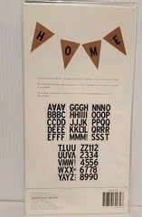 American Crafts DIY Shop Large Letter Stickers Kraft & Black- Lot of 3