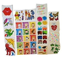 VTG HTF Sandylion Hambly Studios Scrapbook Stickers Peanuts Dinosaur Lips 5H