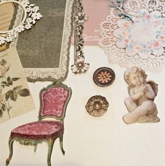 Scrapbook Pages Kit Ephemera Papers Images Stickers Frames Junk Journal Cards