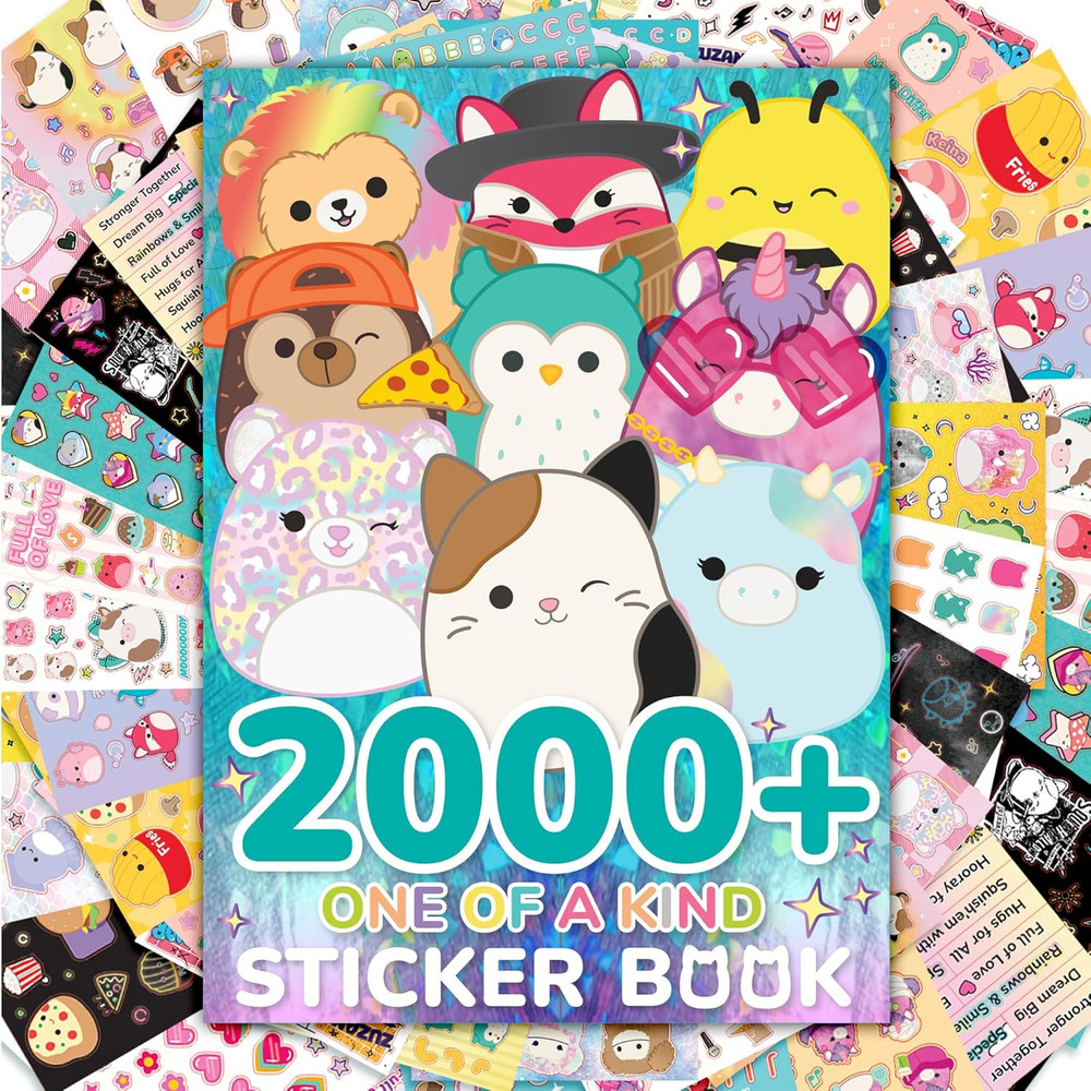 Sticker Book with Large and Small Sizes, Kids Stationary for Water Bottle, Noteb