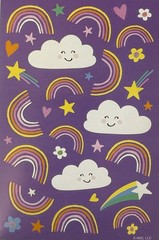RAINBOWS & CLOUDS Stickers(36pc)AGC…Weather…Stars…Flowers…Hearts…Card Making…