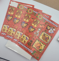 vintage American Greetings Forget Me Not Thanksgiving sticker 3 sheets fall