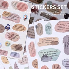 300PCS Bible Verse Stickers for Adults, Irregular Vintage Christian Stickers, Ch