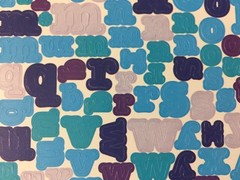 WINTER ALPHABET Sticker(6″x 9.5″) Forever In Time•Letter•Lower-Case •Blue•Purple