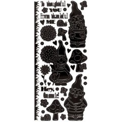 Scrapbooking Crafts Stickers Dazzles Black Garden Gnomes Mushrooms Snails Hearts