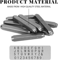 YARDD 64 PCS Metal Stamping Kit – Metal Stamps for Jewelry Making Letter Punc…