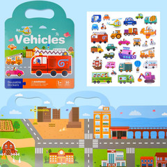 3 Pack Reusable 3D Puffy Sticker Book for Kids 3-6, Jelly Sticker Game Education