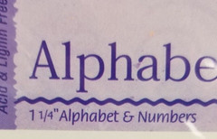 Alphabet & Number Stickers Upper & Lower Case Bold Cursive Set of 2 Blue