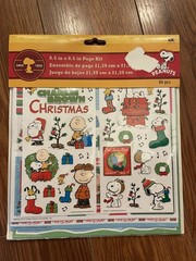 Peanuts EK Success Christmas Holiday Page Kit 8.5″x8.5″ 94 pieces