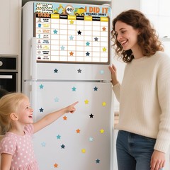 Magnetic Reward Chart for Kids at Home Construction Theme I Did It Motivate B…