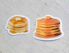 Breakfast Pancake Stickers Food and Drink Bread and Butter Lot of 5 Pc Pcs