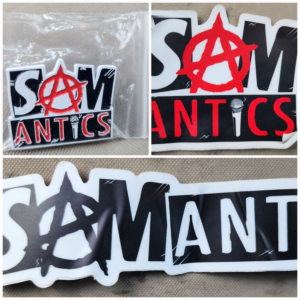 Vintage Samantics Podcast Swag Stickers & Pinback Button NICE Advertising Lot