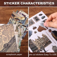 Auguro Scrapbooking Stickers 400 Pre-Cut Washi & 20 Scrapbook Museum