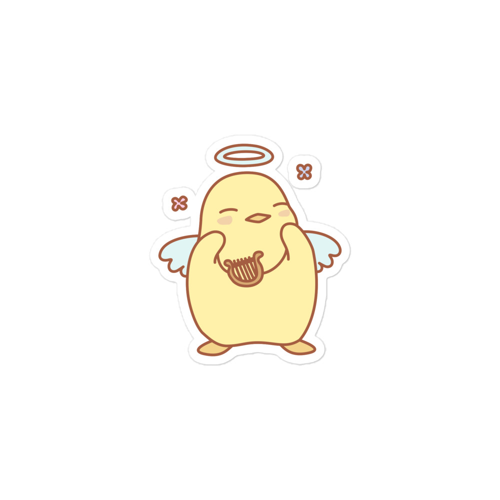 Kawaii Aesthetic Angel Wings Chick Vinyl Sticker for Laptop Phone case Notebook