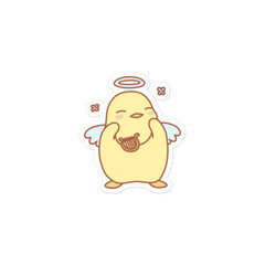 Kawaii Aesthetic Angel Wings Chick Vinyl Sticker for Laptop Phone case Notebook