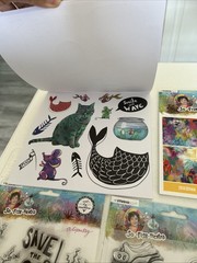 Art by Marlene SO-FISH-TICATED Studio Light paper Elements Arty Pad 3 Stamp Sets