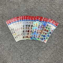 Oriental Trading Sticker Sheets Lot of 19 Multi-Color Holographic Christmas