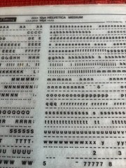 Four Letraset INSTANT LETTERING Transfer 12 & 14pt, 16-18pt Helvetica Med 33