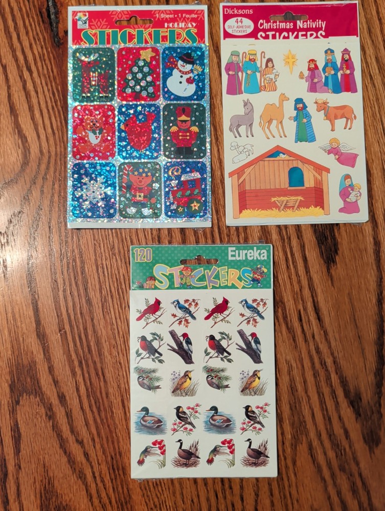 Vintage Holiday Stickers by Paper Magic Group Lot Of 3 New In Package Sealed